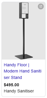 Handy Sanitiser shopping ad